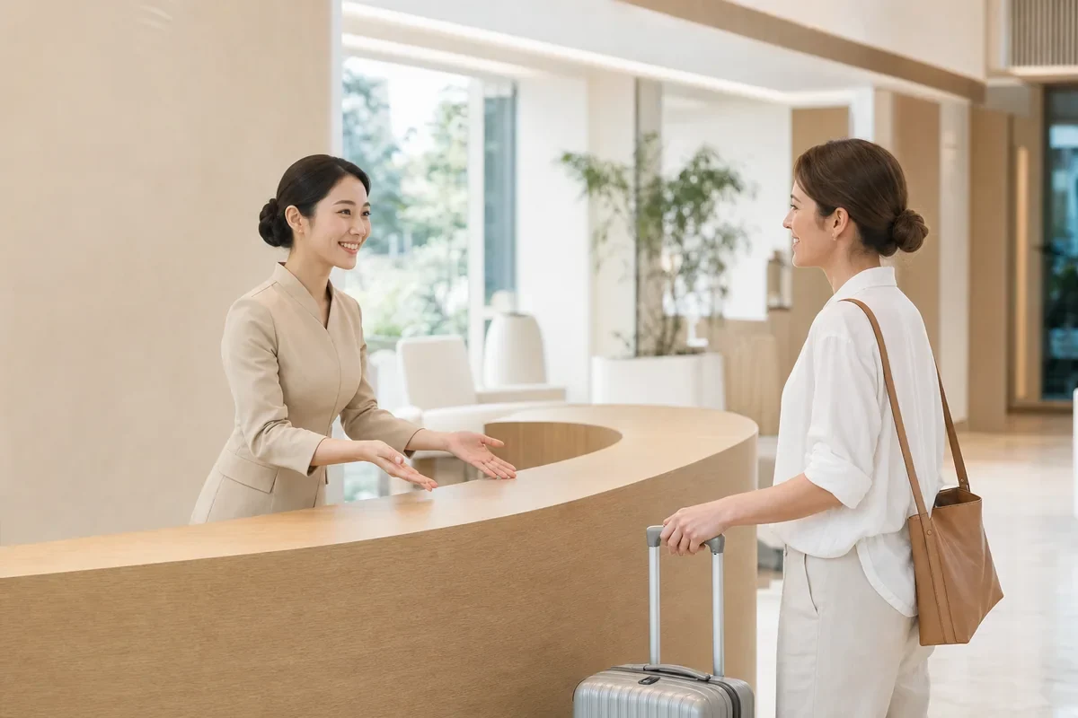 受付。コーディネーターがお迎えします